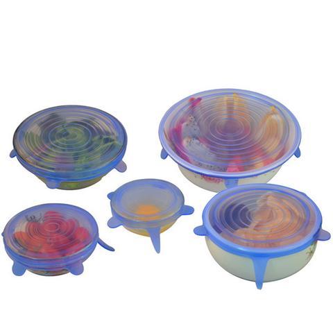 Fresh Reusable Silicone Stretch Lids - Set of 6