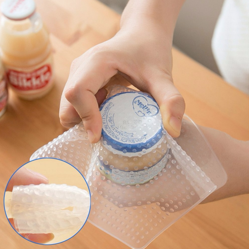 Stretch and Fresh Reusable Silicone Food Savers - Set of 4