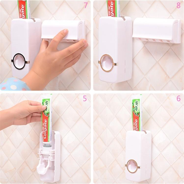 Magic Toothbrush Wall Mount & Toothpaste Dispenser