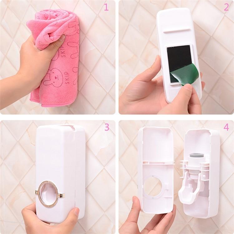 Magic Toothbrush Wall Mount & Toothpaste Dispenser