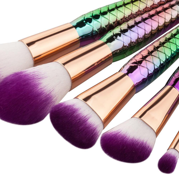 Mermaid Makeup Brushes 7 Piece Set