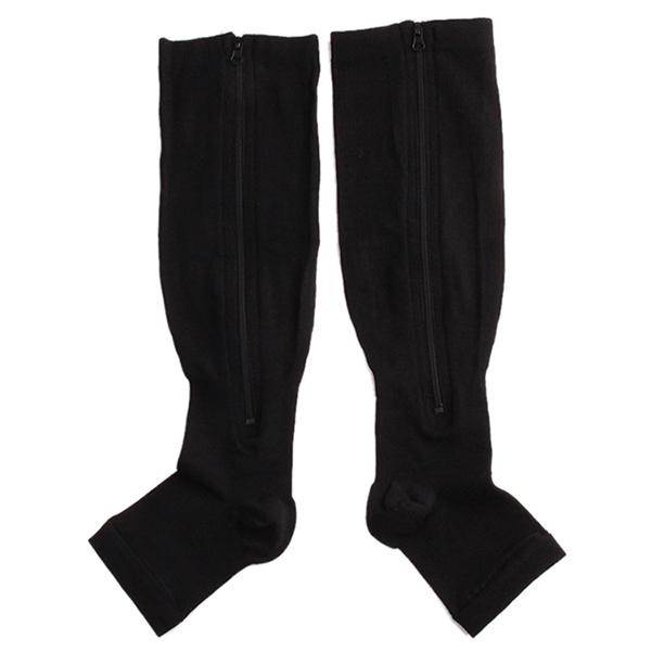FlexZip Toeless Compression Socks