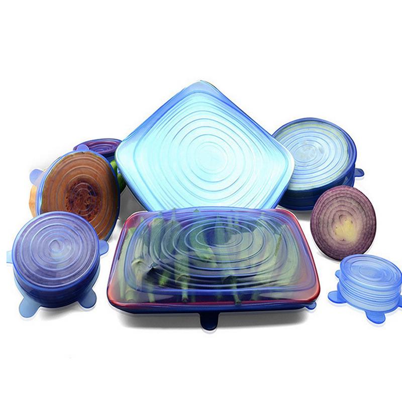 Fresh Reusable Silicone Stretch Lids - Set of 6