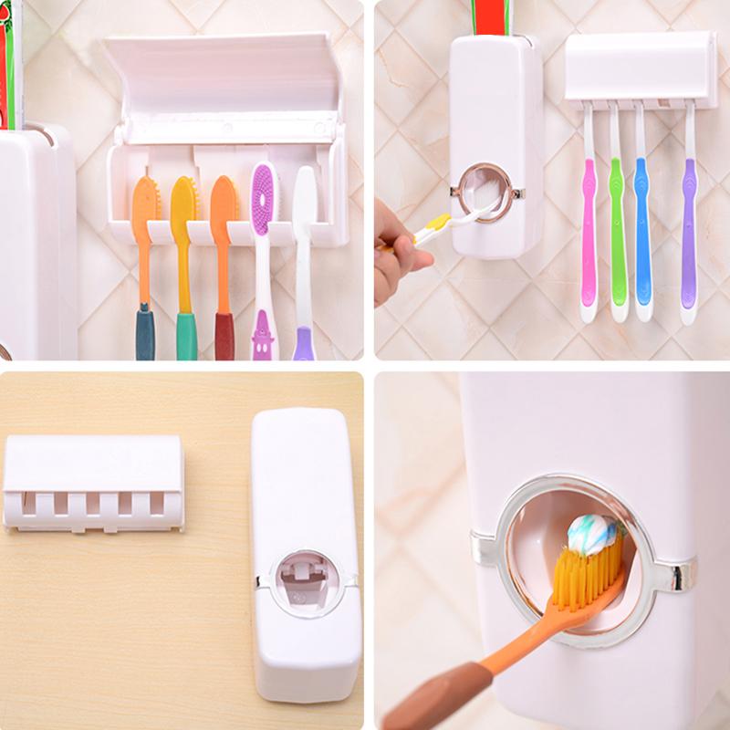 Magic Toothbrush Wall Mount & Toothpaste Dispenser