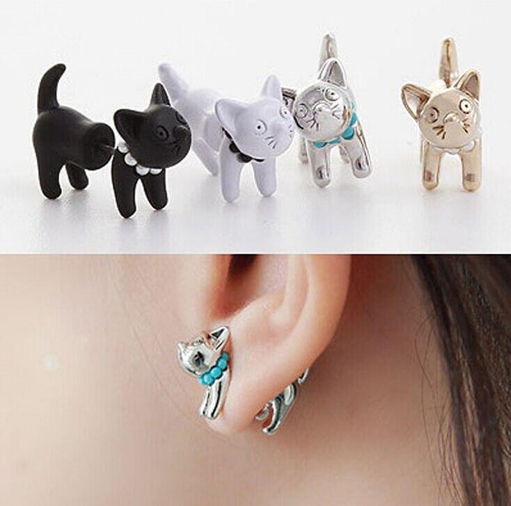 Meow 3D Peal Cat Earrings